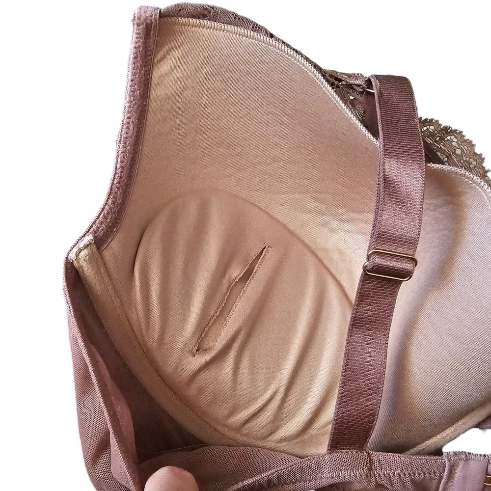 Thirdlove 24/7 purple lace contour plunge underwire bra removable padding 38E - Picture 3 of 5